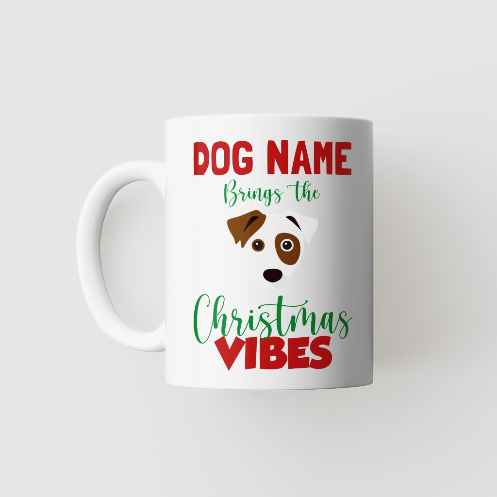 Christmas Vibes: Personalised {breedFullName} Mug