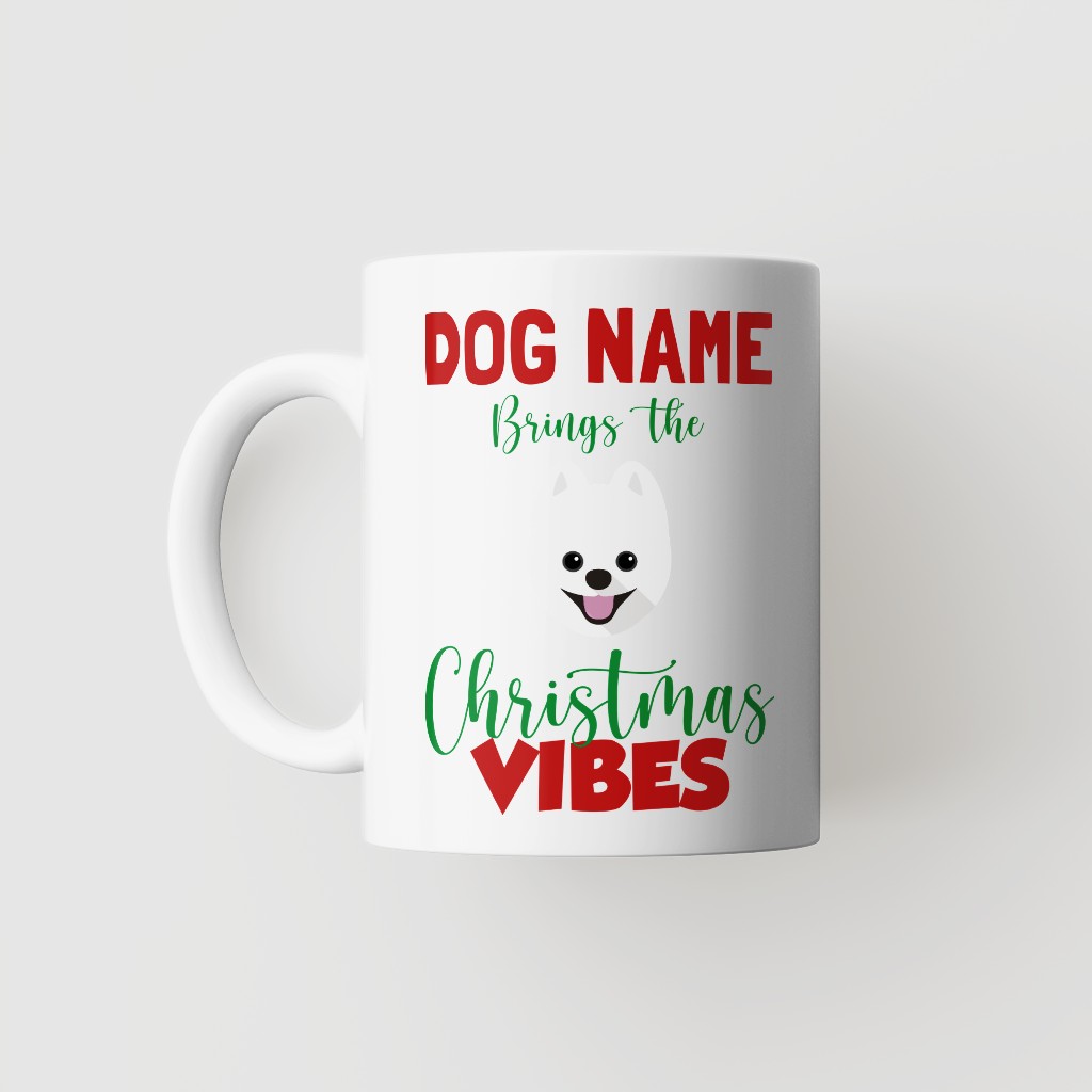 Christmas Vibes: Personalised {breedFullName} Mug