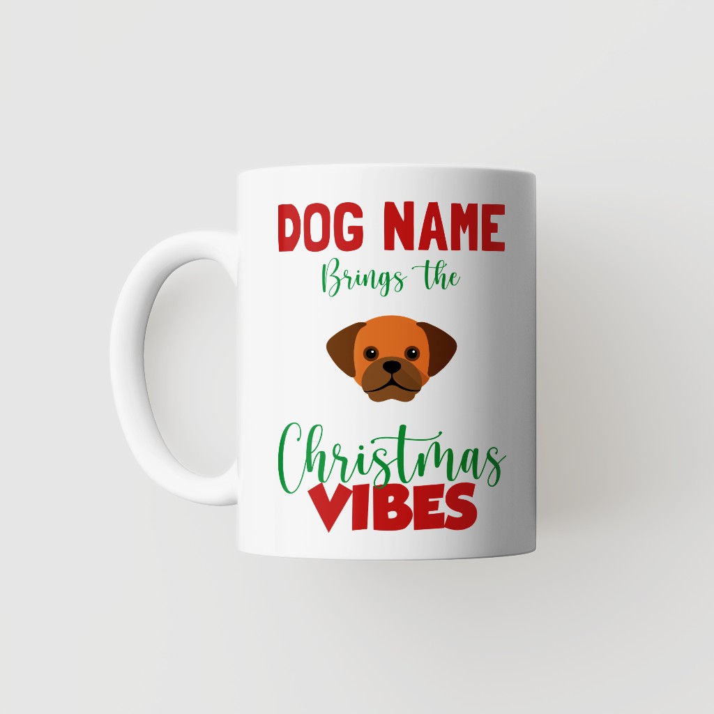 Christmas Vibes: Personalised {breedFullName} Mug