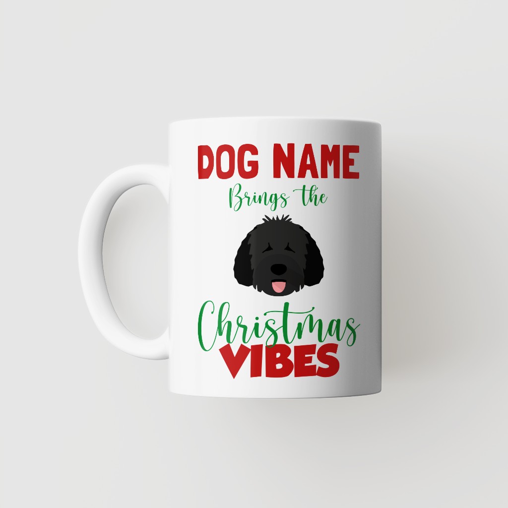 Christmas Vibes: Personalised {breedFullName} Mug