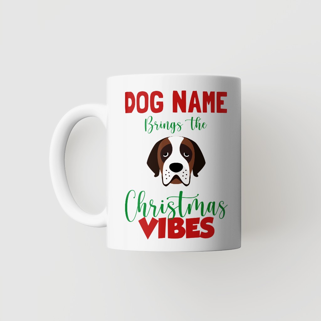 Christmas Vibes: Personalised {breedFullName} Mug