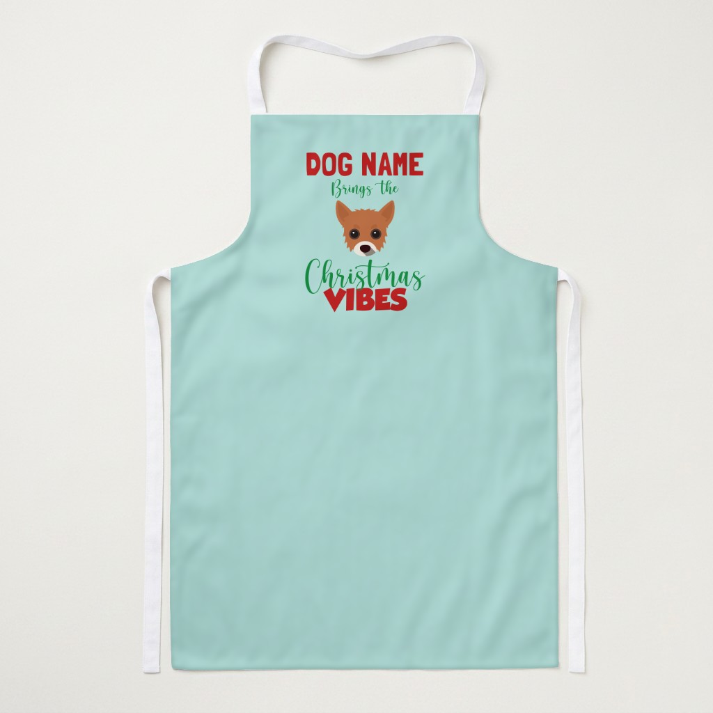 Christmas Vibes: Personalised {breedFullName} Apron