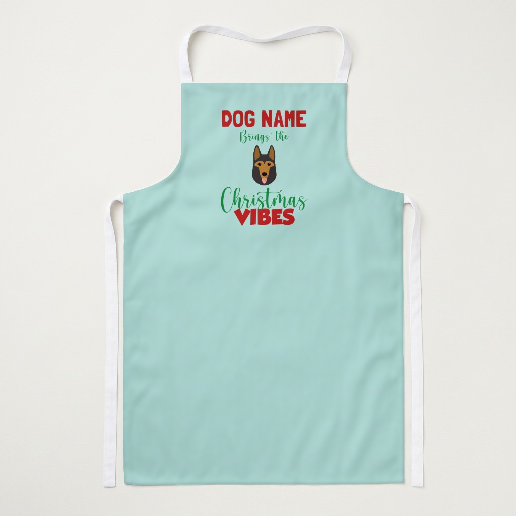Christmas Vibes: Personalised {breedFullName} Apron