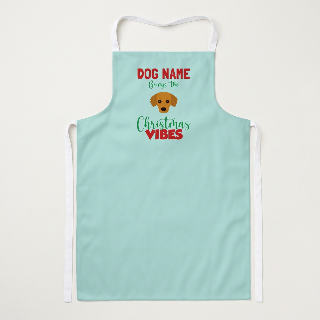 Christmas Vibes: Personalised {breedFullName} Apron