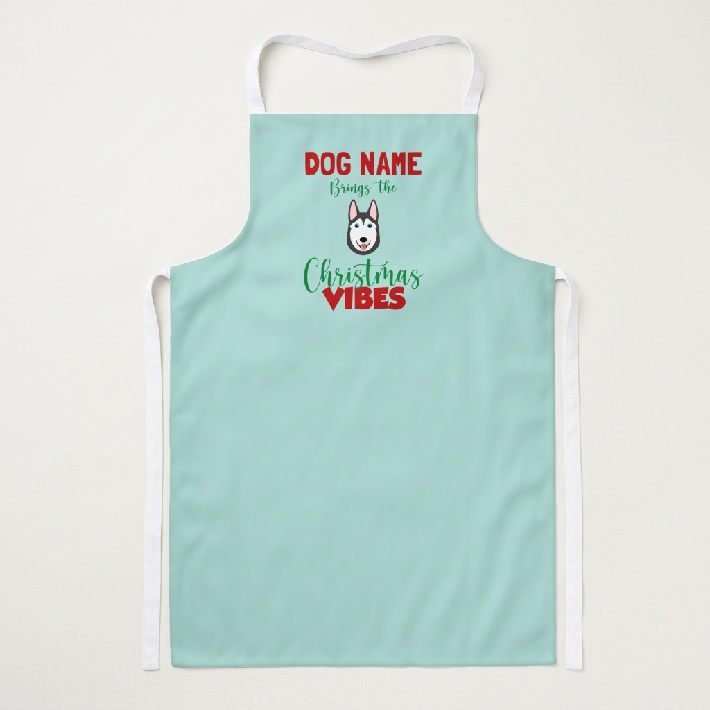 Christmas Vibes: Personalised {breedFullName} Apron