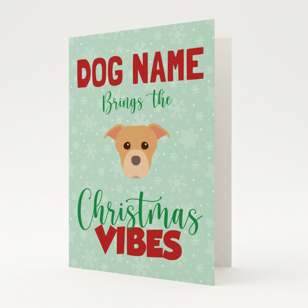Christmas Vibes: Personalised {breedFullName} Card