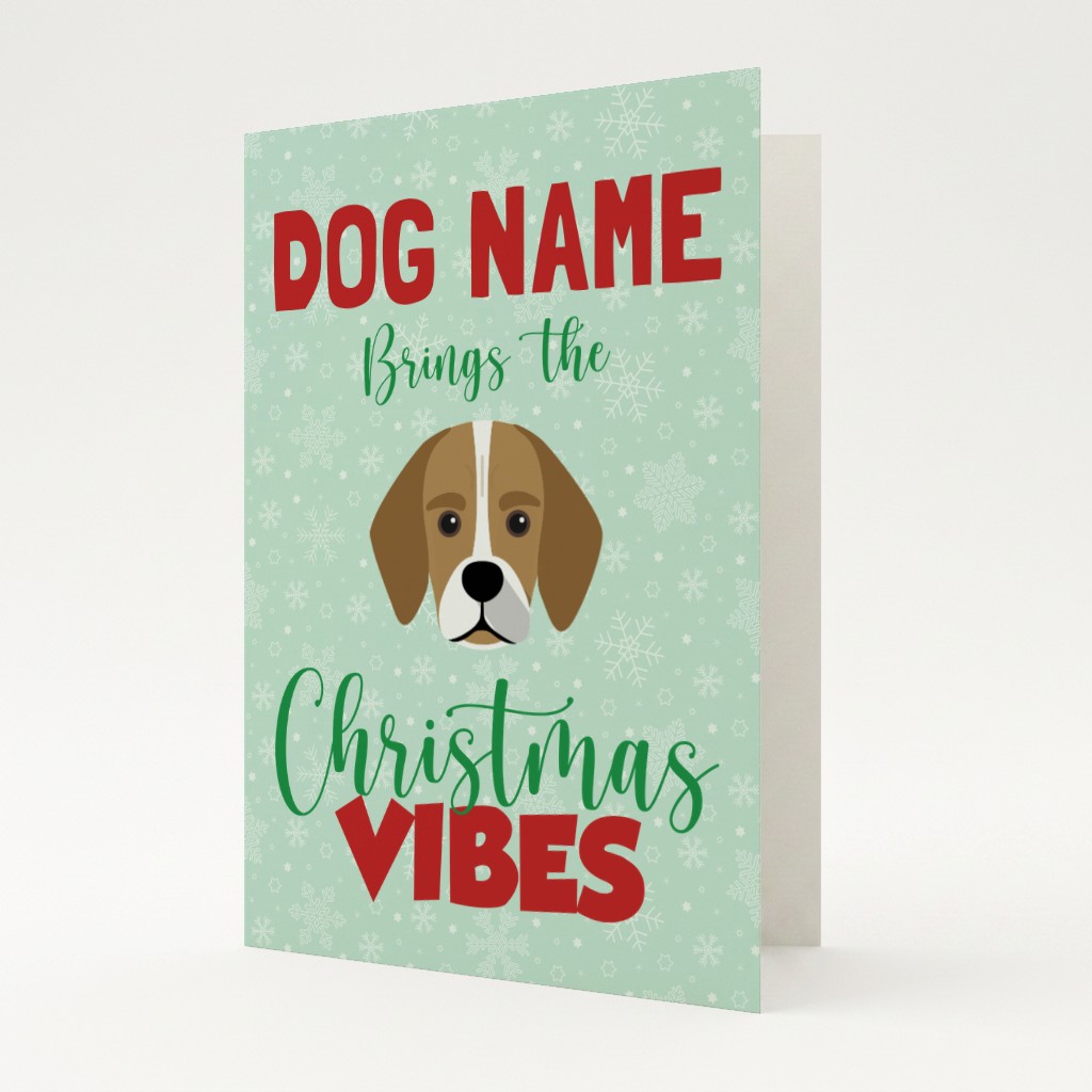 Christmas Vibes: Personalised {breedFullName} Card