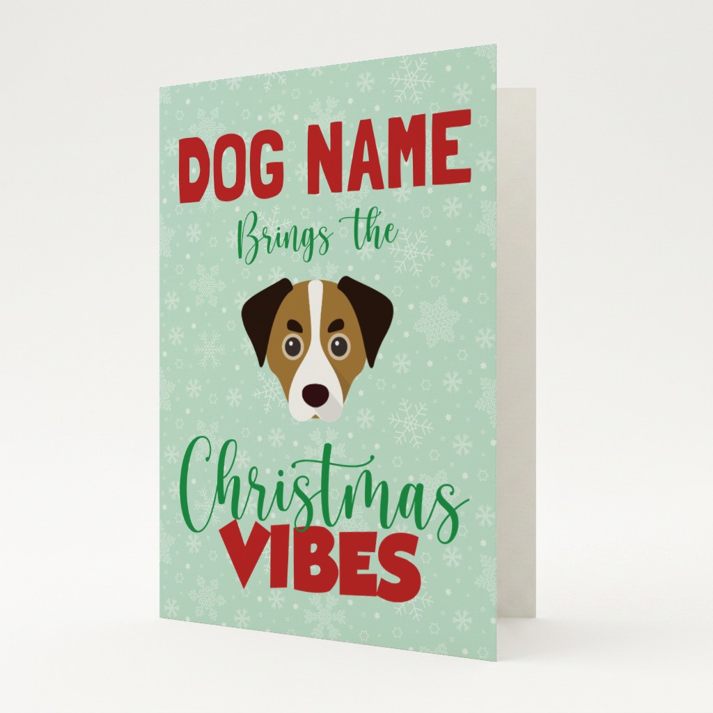 Christmas Vibes: Personalized {breedFullName} Card