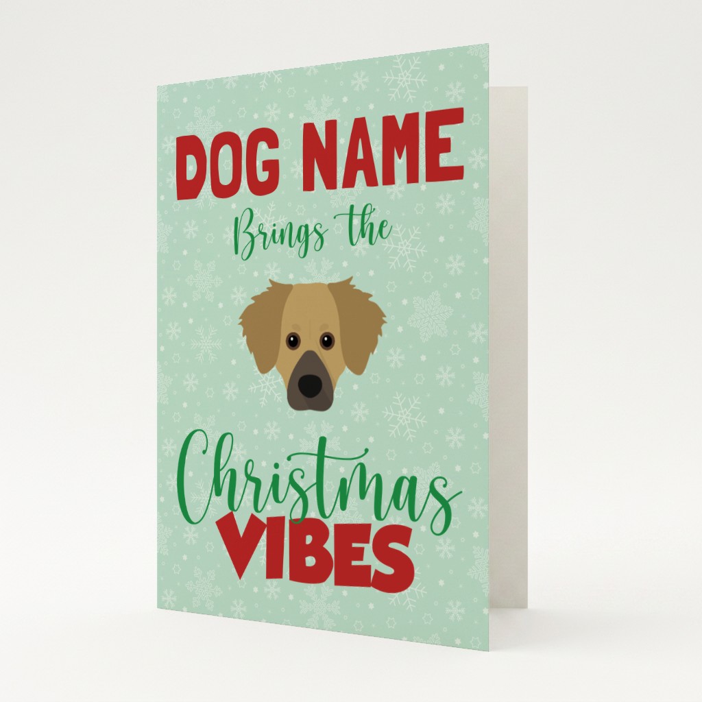Christmas Vibes: Personalised {breedFullName} Card