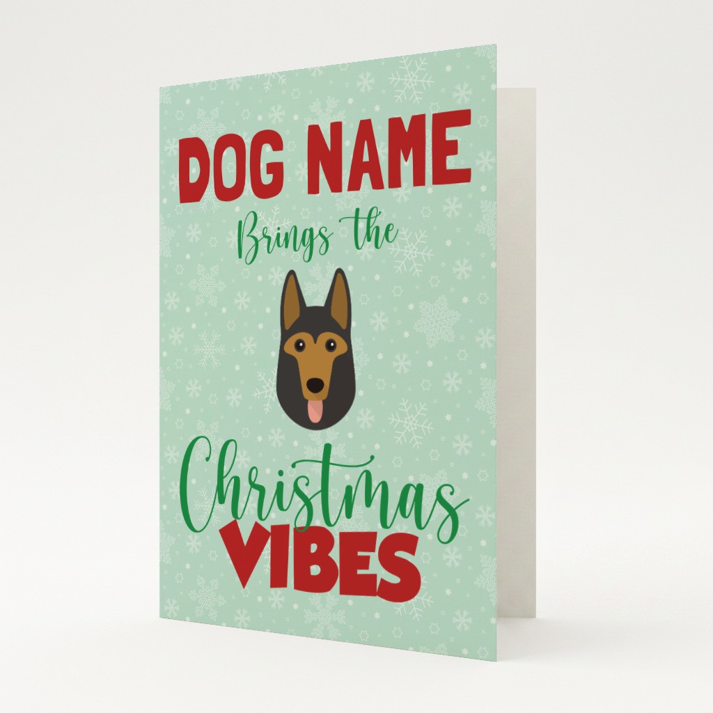 Christmas Vibes: Personalised {breedFullName} Card
