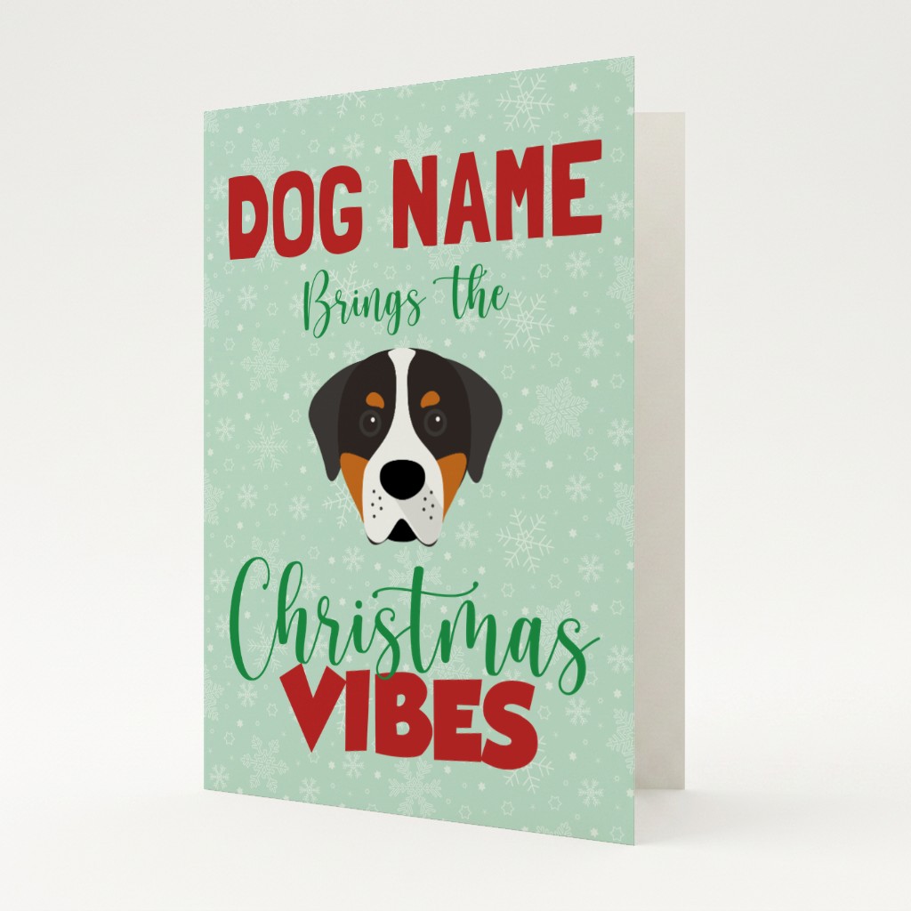 Christmas Vibes: Personalised {breedFullName} Card