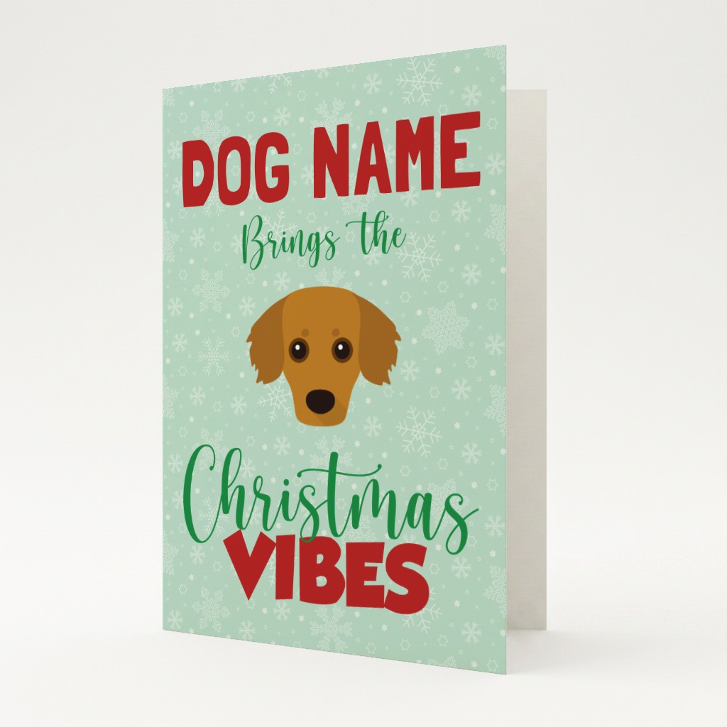Christmas Vibes: Personalised {breedFullName} Card