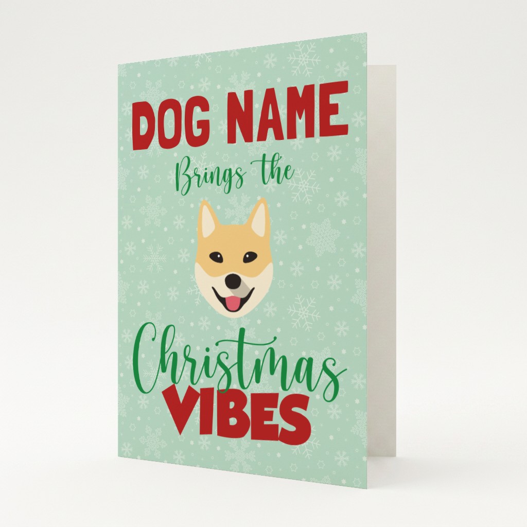 Christmas Vibes: Personalised {breedFullName} Card