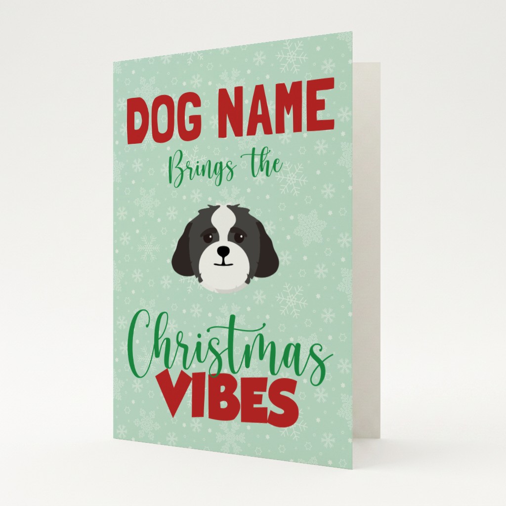 Christmas Vibes: Personalised {breedFullName} Card