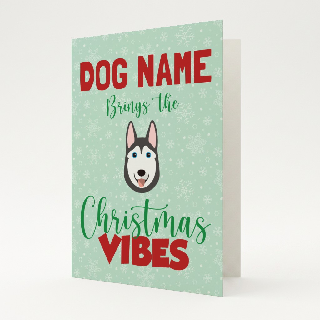 Christmas Vibes: Personalised {breedFullName} Card