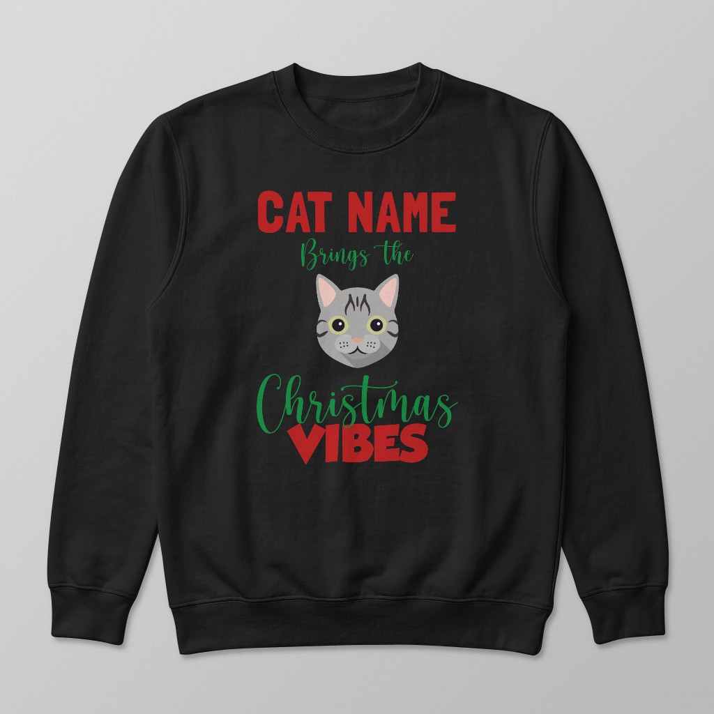 Christmas Vibes: Personalised {breedFullName} Sweatshirt