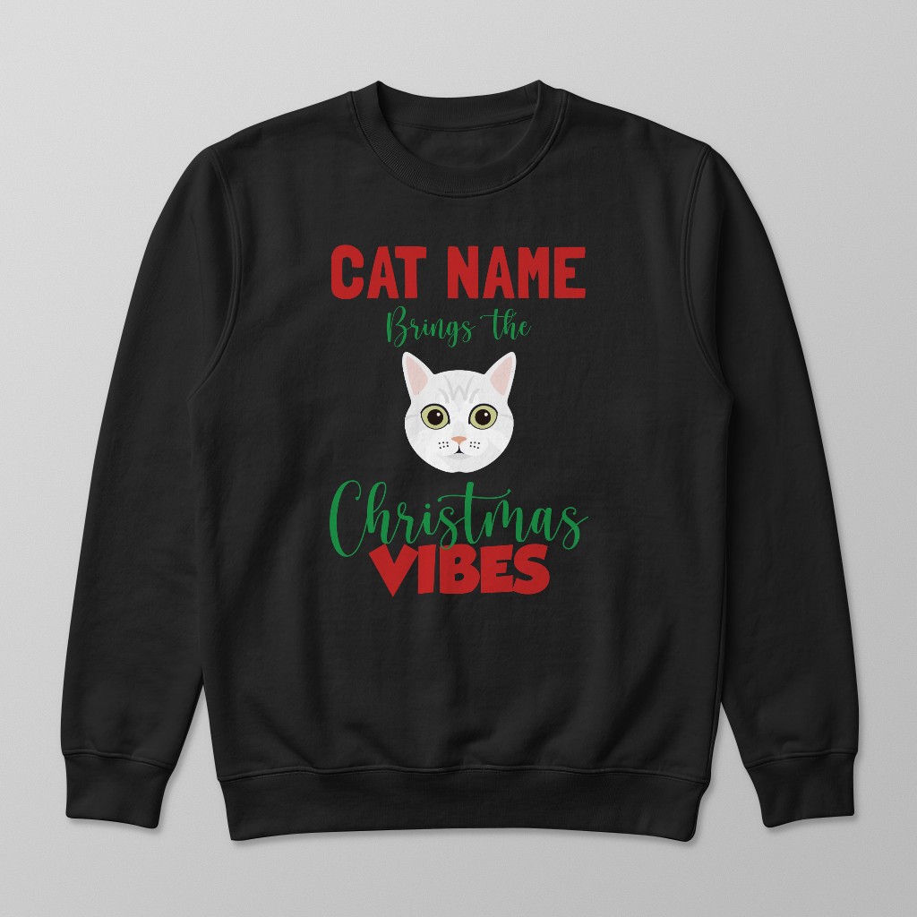 Christmas Vibes: Personalised {breedFullName} Sweatshirt