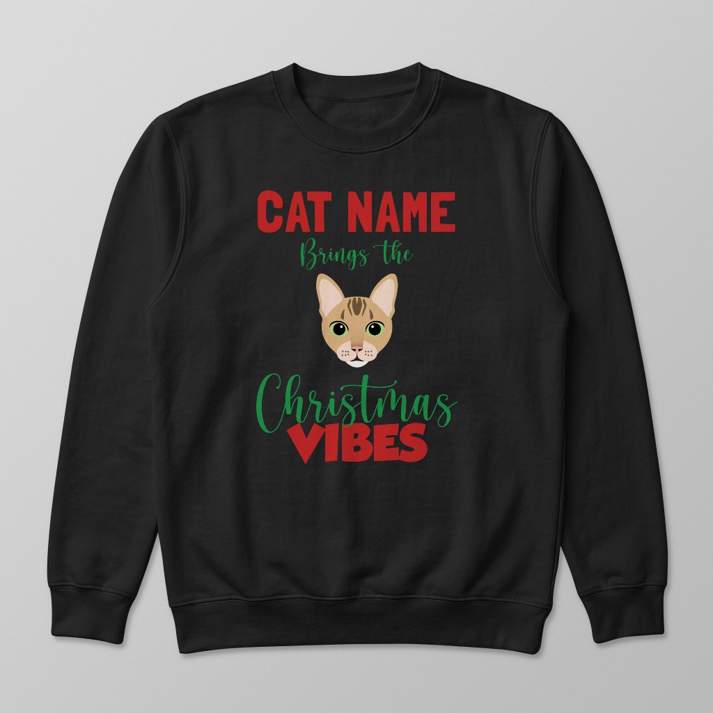 Christmas Vibes: Personalised {breedFullName} Sweatshirt