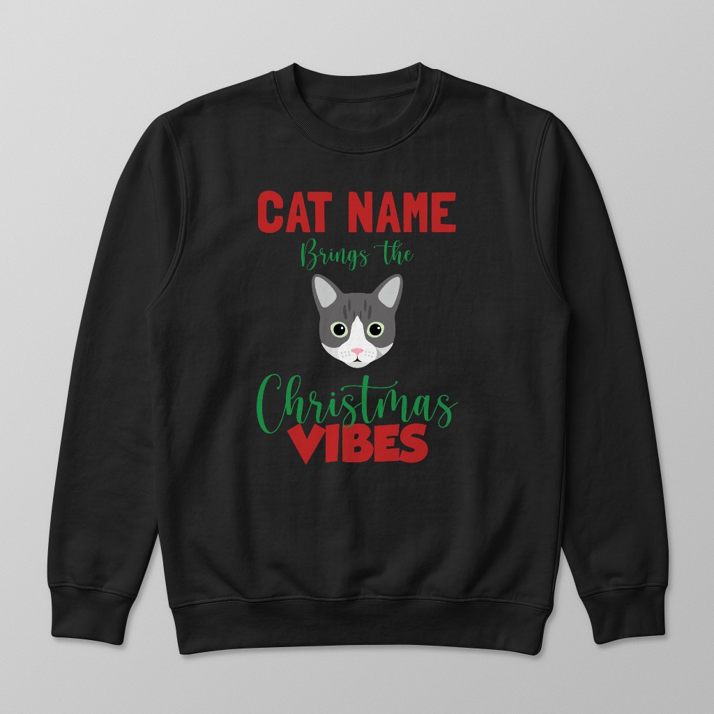 Christmas Vibes: Personalised {breedFullName} Sweatshirt
