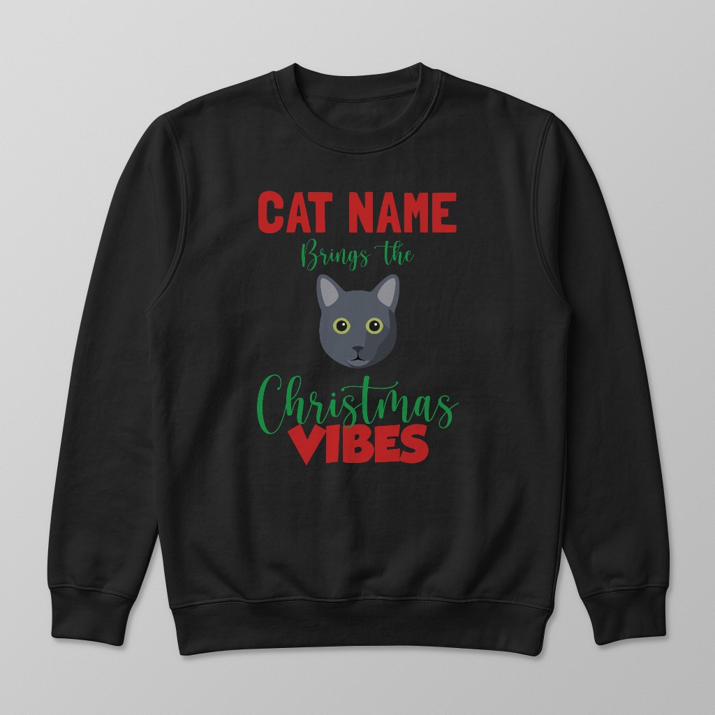 Christmas Vibes: Personalized {breedFullName} Sweatshirt