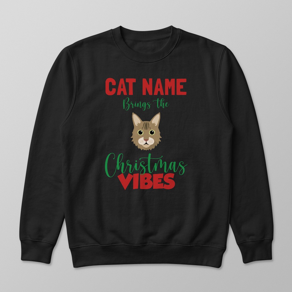 Christmas Vibes: Personalised {breedFullName} Sweatshirt