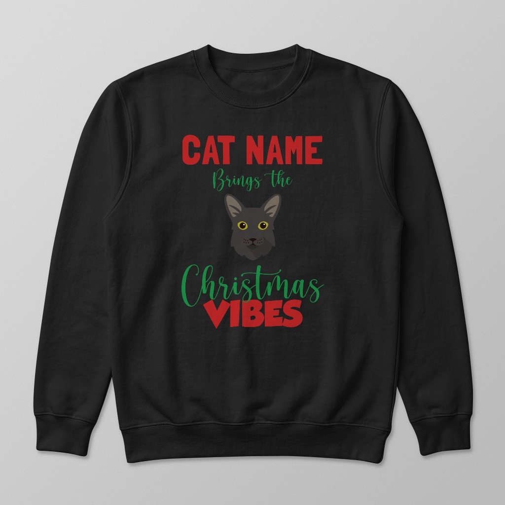 Christmas Vibes: Personalized {breedFullName} Sweatshirt