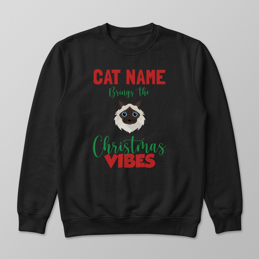 Christmas Vibes: Personalised {breedFullName} Sweatshirt