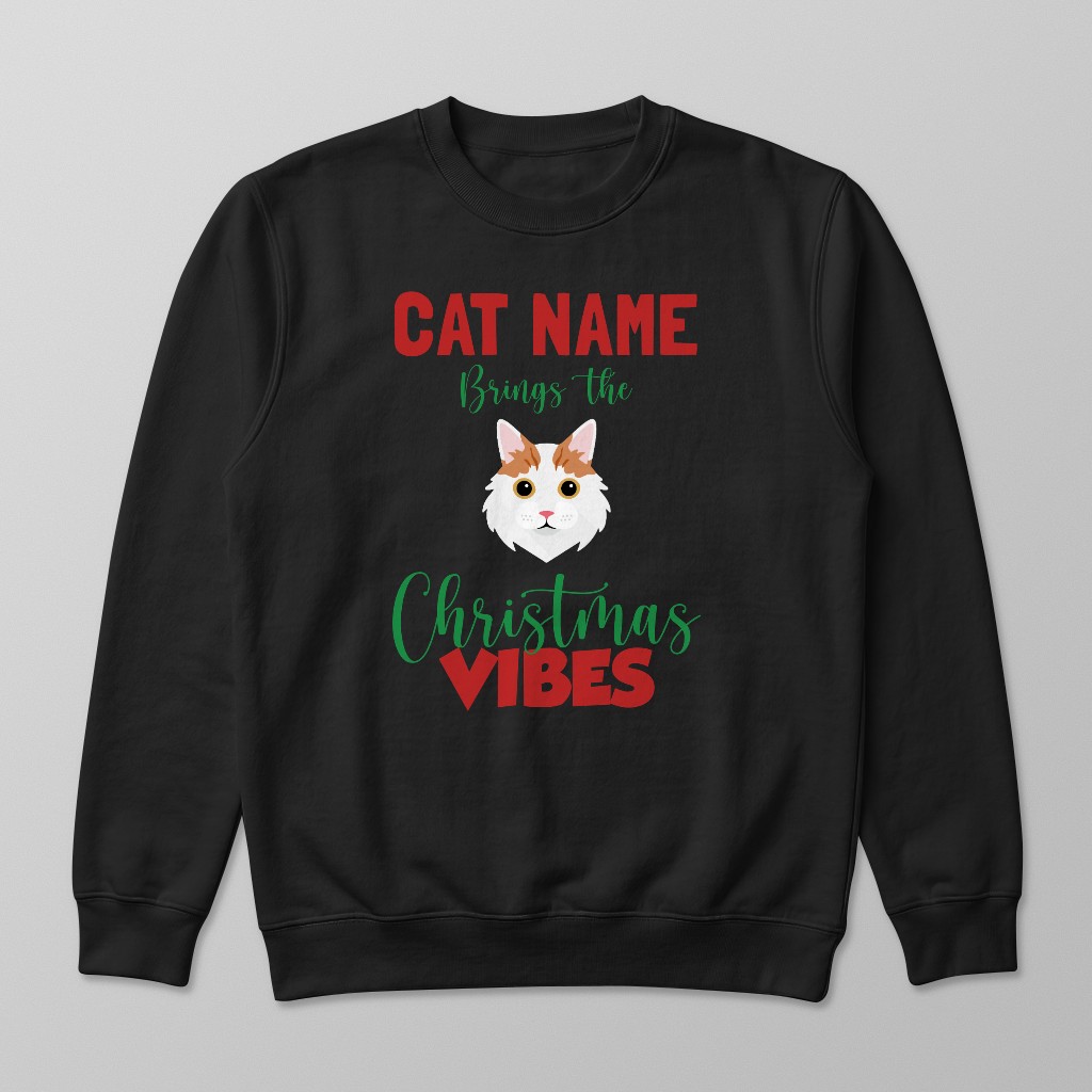 Christmas Vibes: Personalised {breedFullName} Sweatshirt