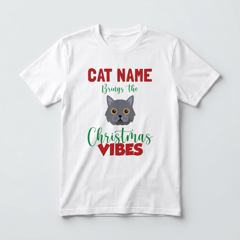 Christmas Vibes: Personalised {breedFullName} T-Shirt