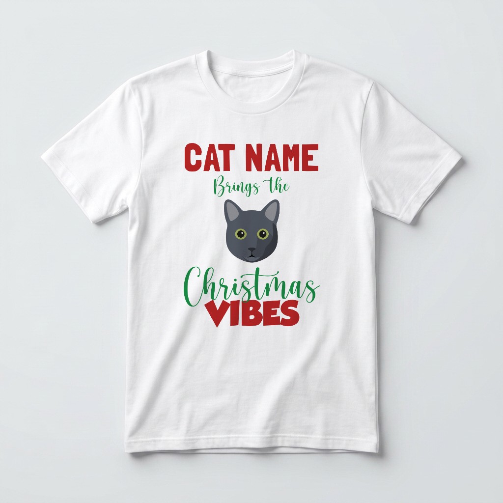 Christmas Vibes: Personalized {breedFullName} T-Shirt