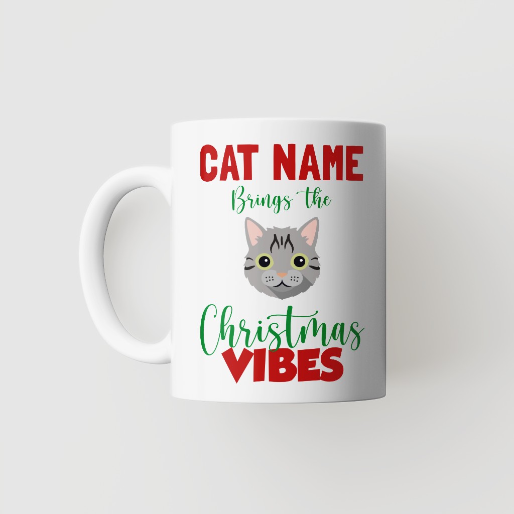 Christmas Vibes: Personalised {breedFullName} Mug