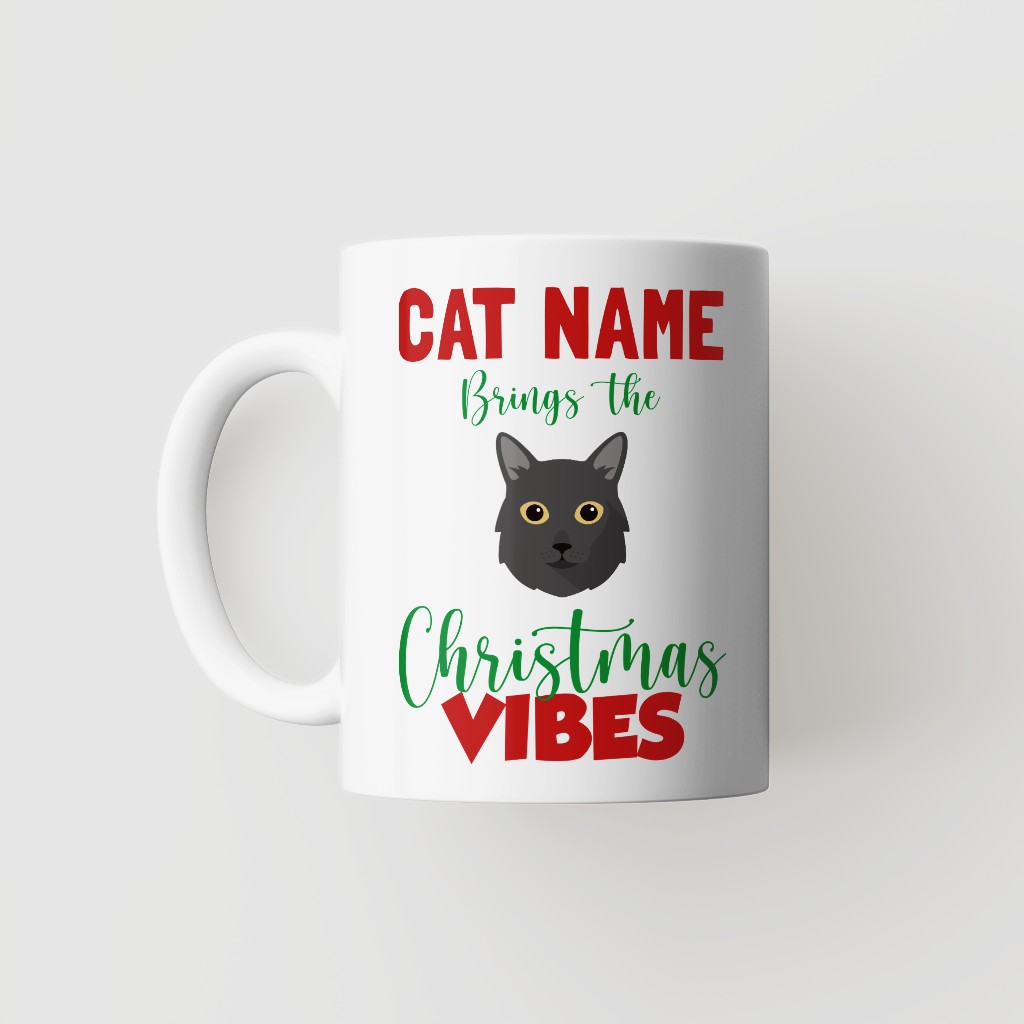 Christmas Vibes: Personalised {breedFullName} Mug