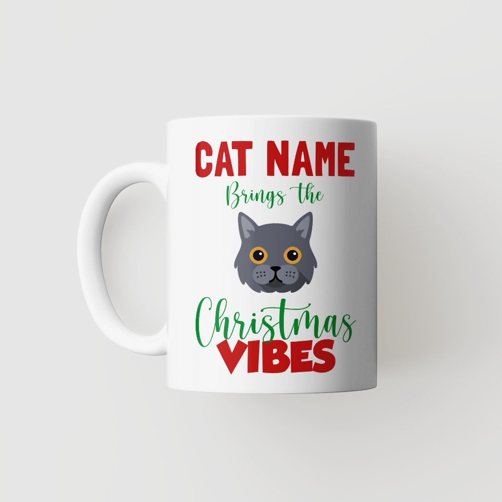 Christmas Vibes: Personalised {breedFullName} Mug