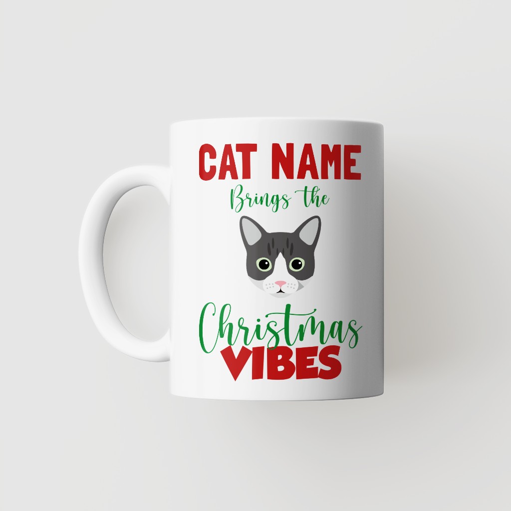 Christmas Vibes: Personalised {breedFullName} Mug