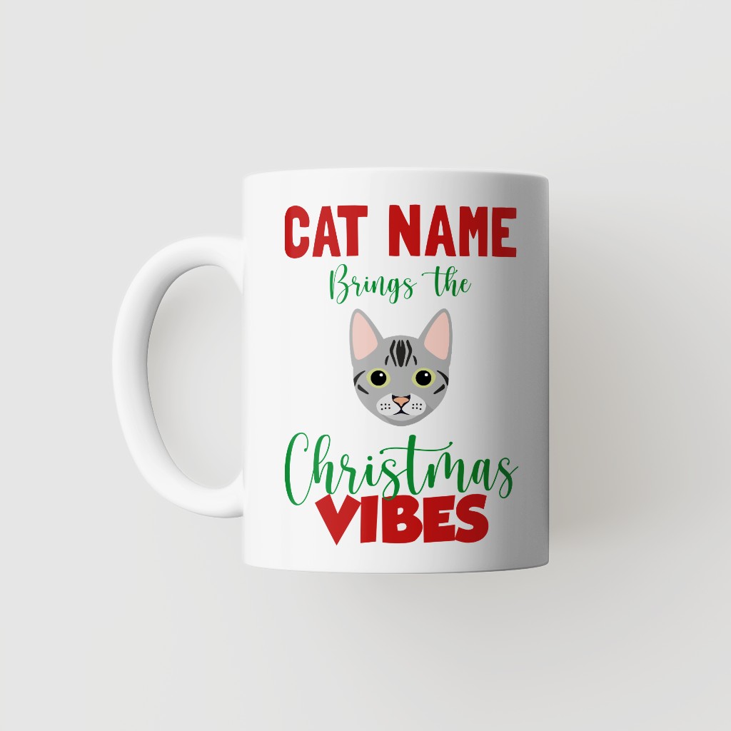 Christmas Vibes: Personalised {breedFullName} Mug