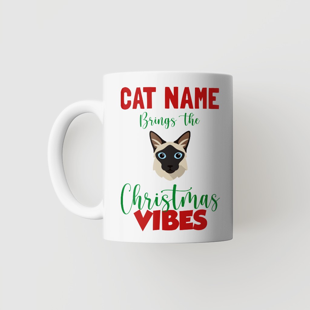 Christmas Vibes: Personalised {breedFullName} Mug