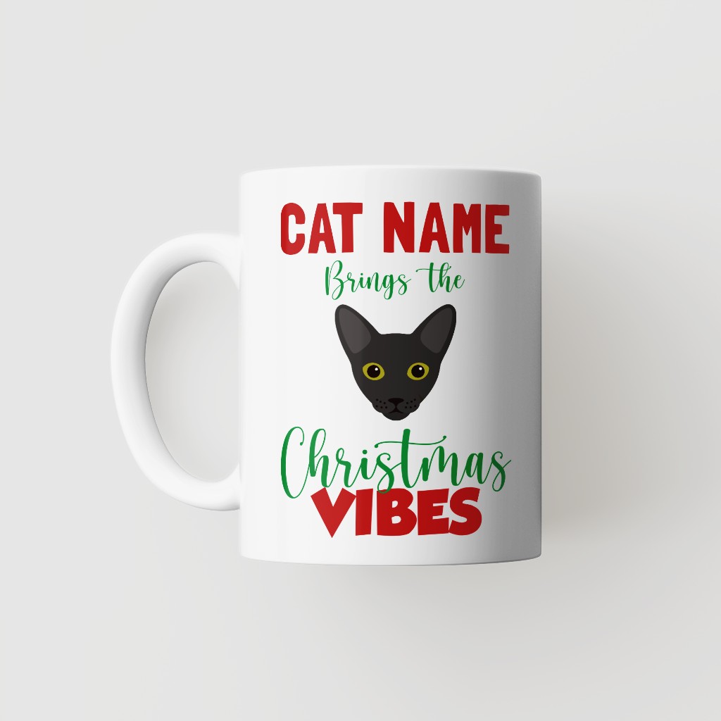 Christmas Vibes: Personalised {breedFullName} Mug