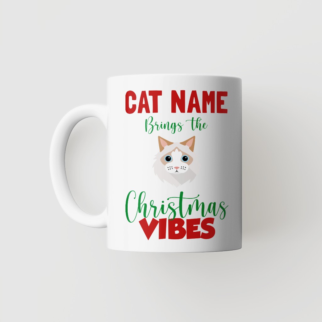 Christmas Vibes: Personalised {breedFullName} Mug