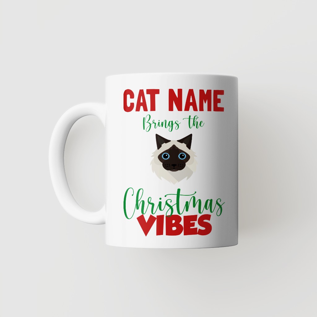 Christmas Vibes: Personalised {breedFullName} Mug