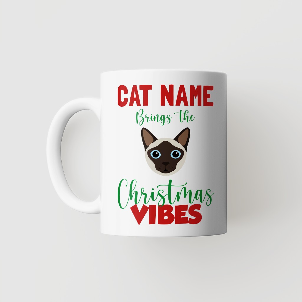 Christmas Vibes: Personalised {breedFullName} Mug