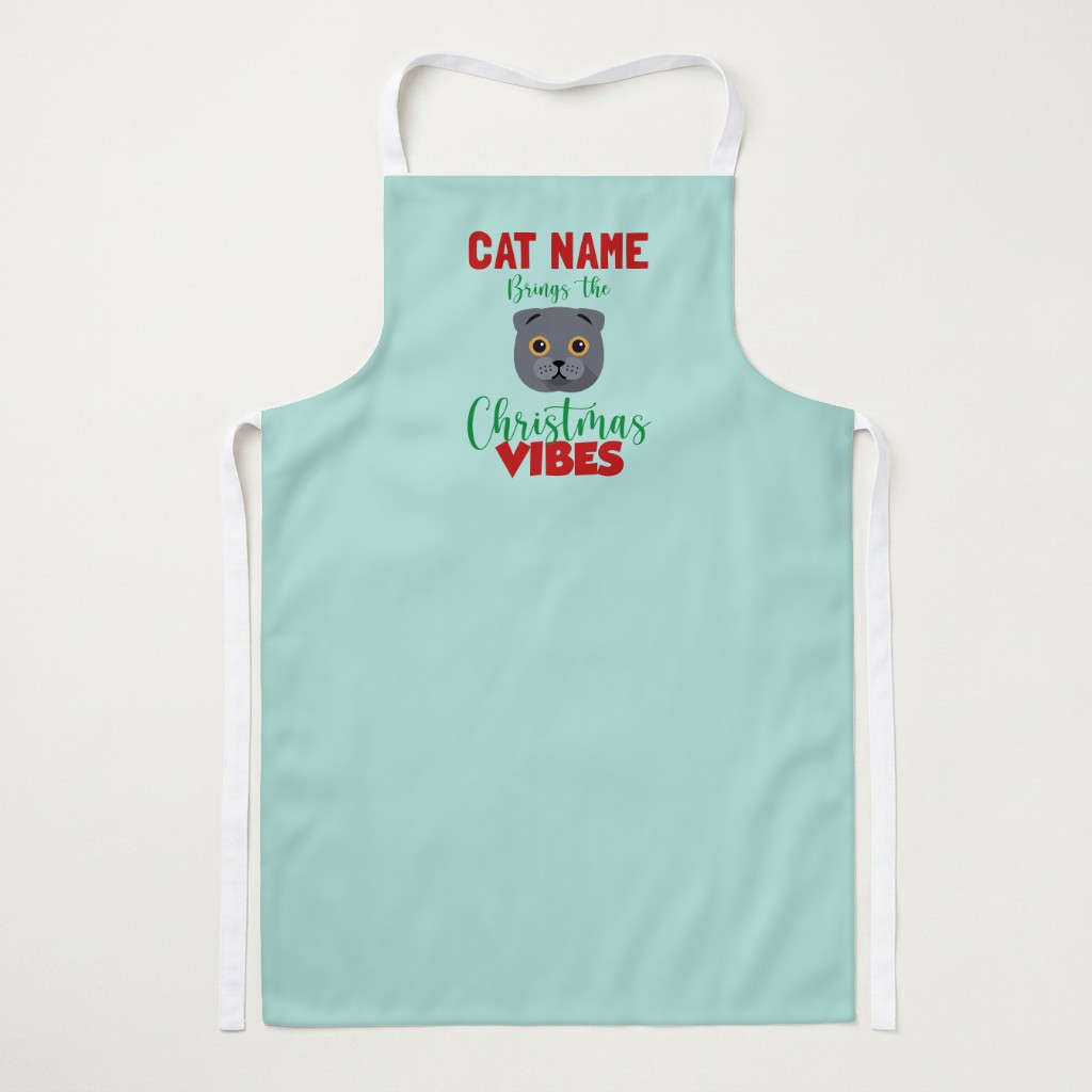 Christmas Vibes: Personalised {breedFullName} Apron