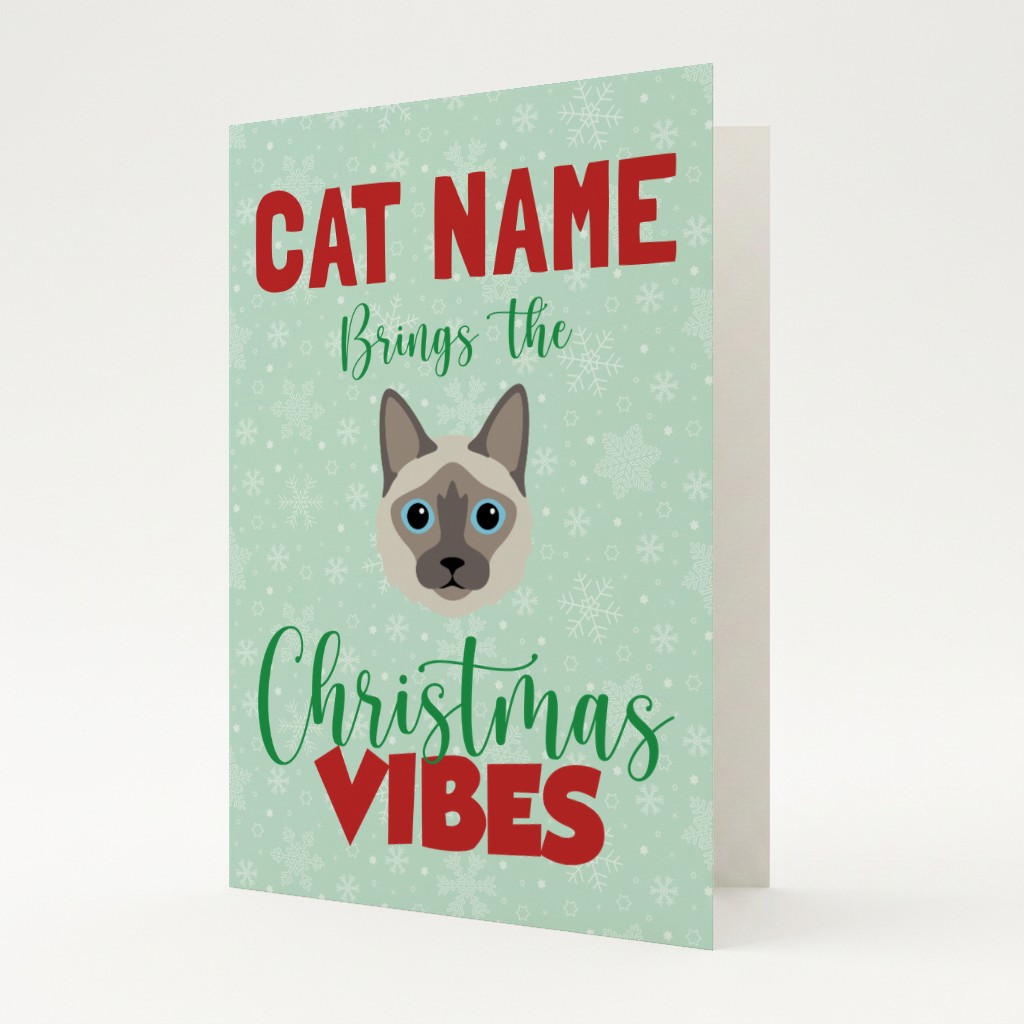 Christmas Vibes: Personalised {breedFullName} Card
