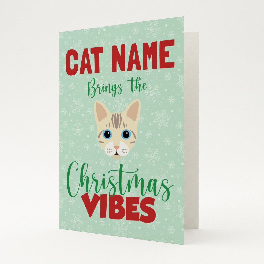 Christmas Vibes: Personalised {breedFullName} Card