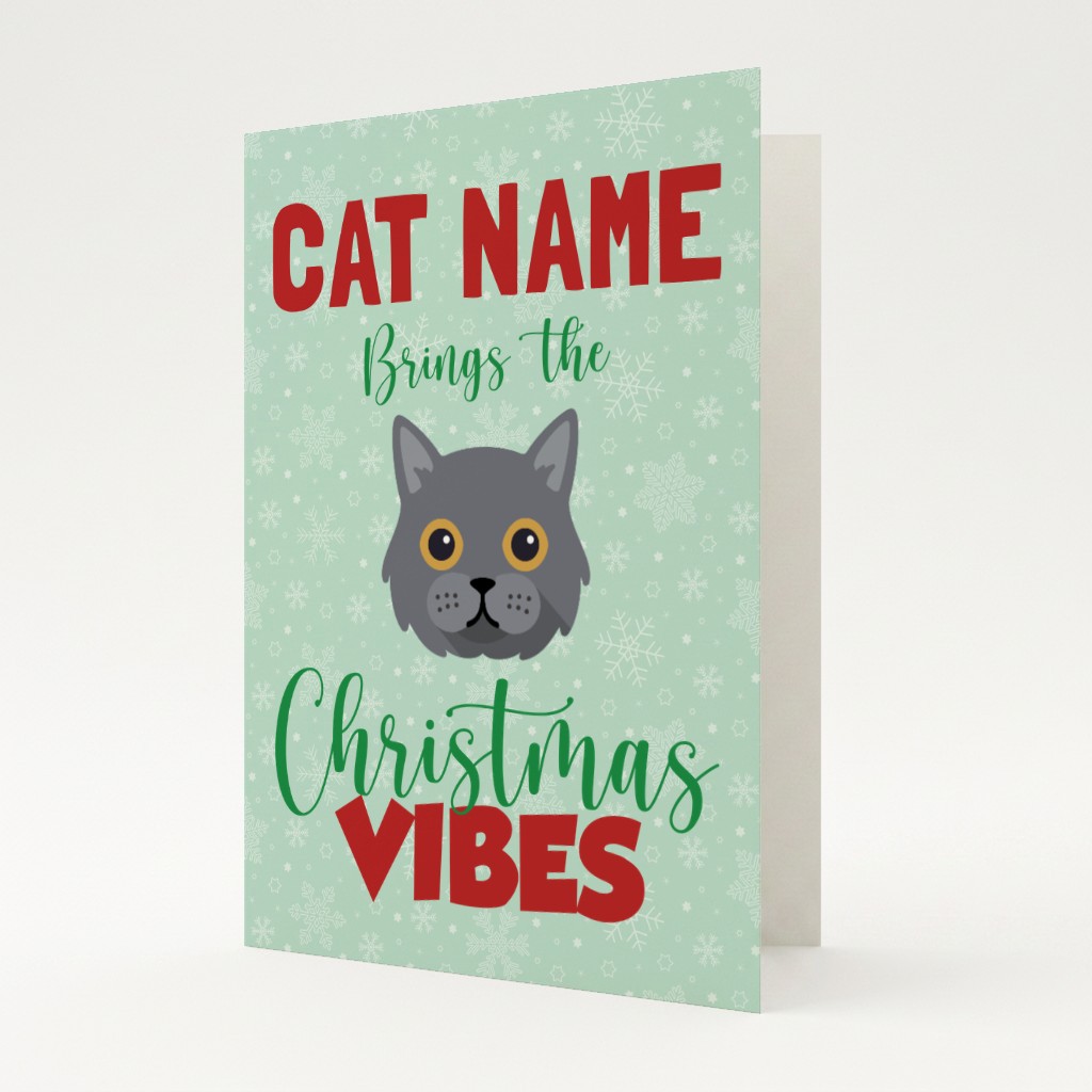 Christmas Vibes: Personalised {breedFullName} Card