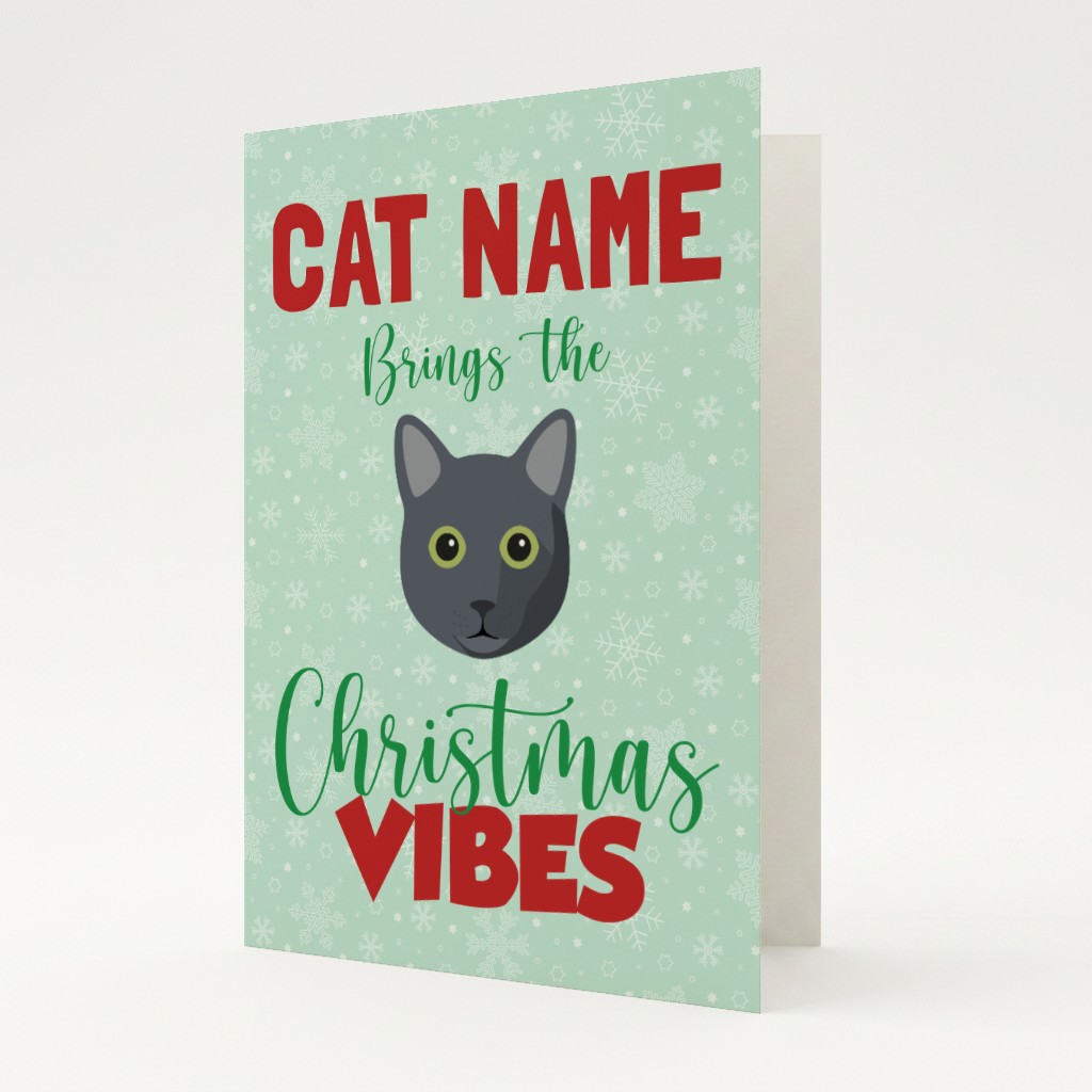 Christmas Vibes: Personalized {breedFullName} Card
