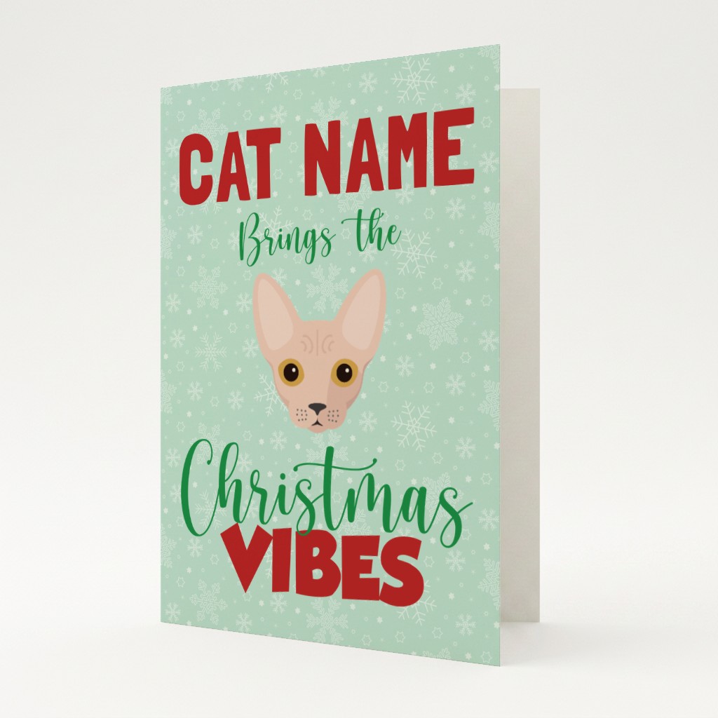 Christmas Vibes: Personalized {breedFullName} Card