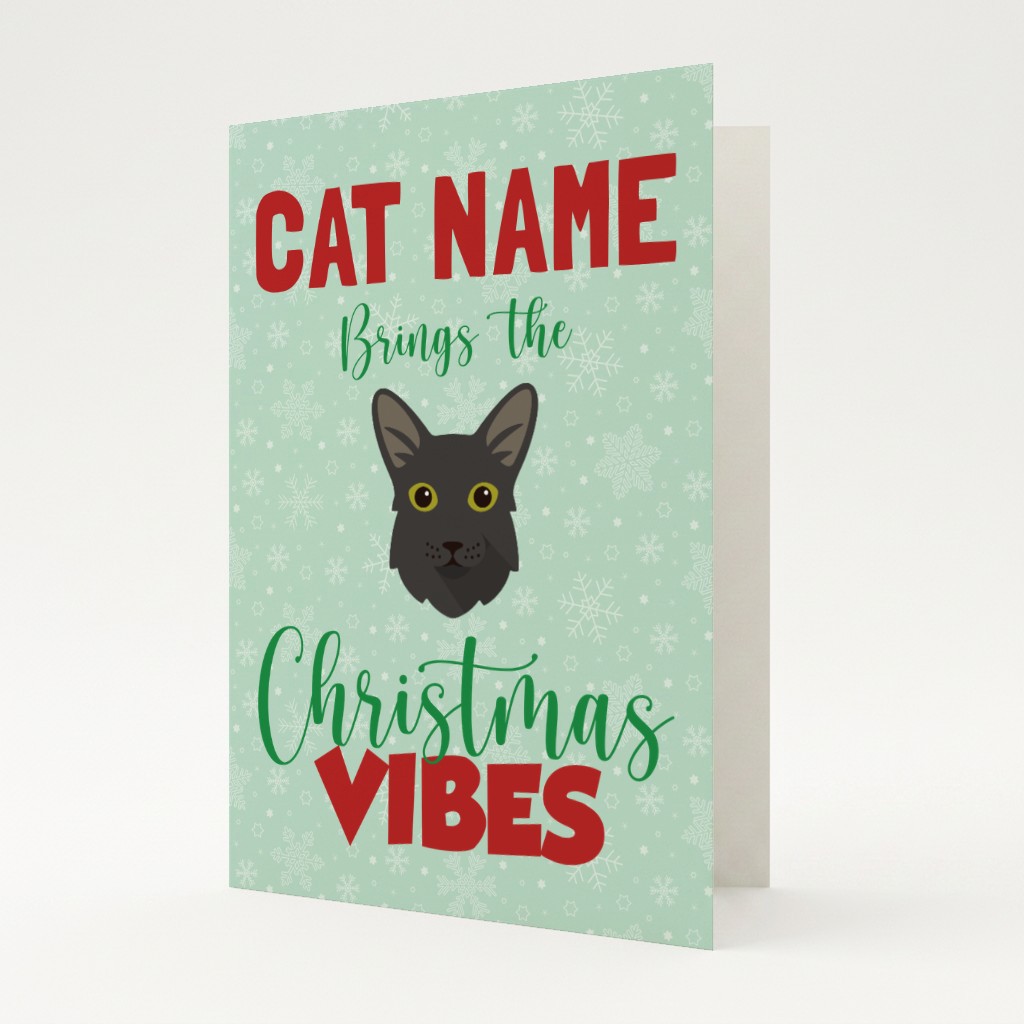 Christmas Vibes: Personalized {breedFullName} Card