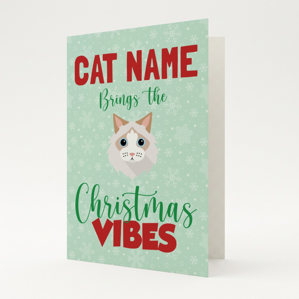 Christmas Vibes: Personalised {breedFullName} Card