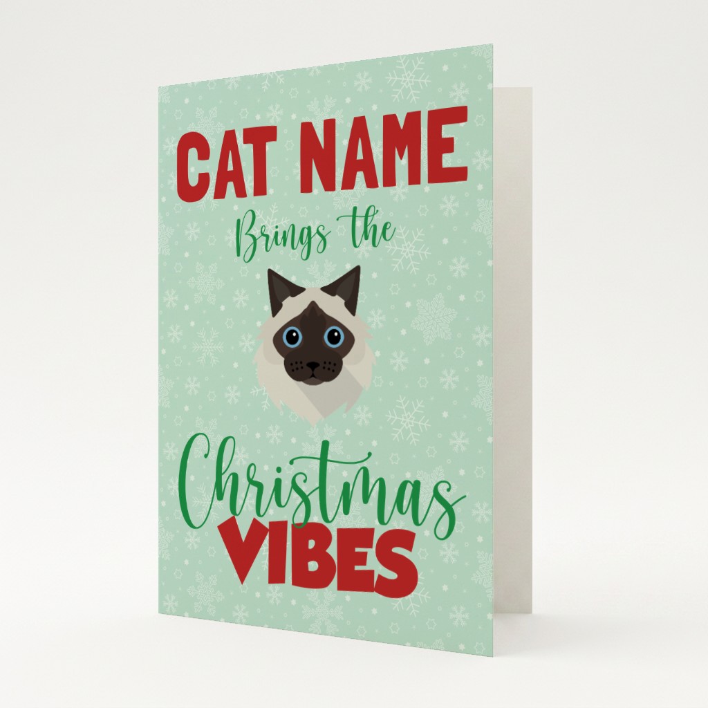 Christmas Vibes: Personalised {breedFullName} Card