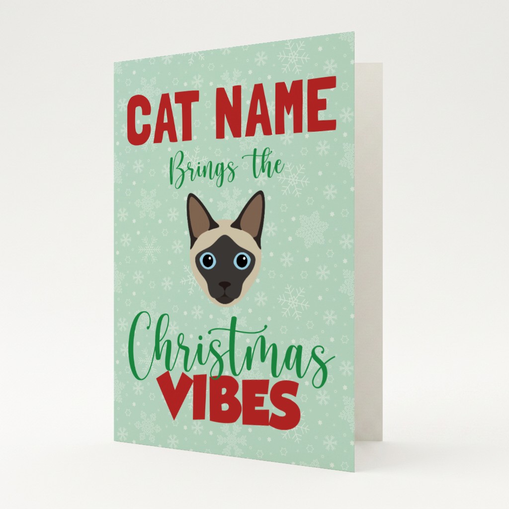 Christmas Vibes: Personalized {breedFullName} Card